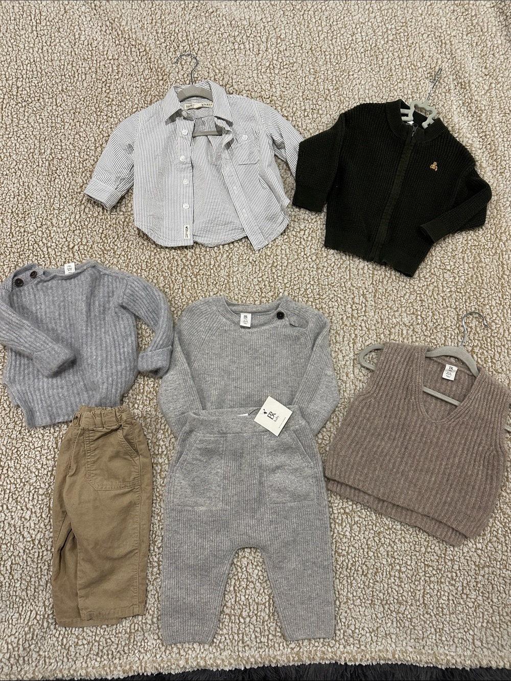 BR baby - banana republic Kids Grey Knits - Cozy Layering Piece 6-18mo